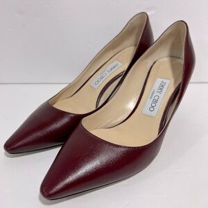 Jimmy Choo London pointed toe garnet pumps sz 36.5 (US 6.5)
